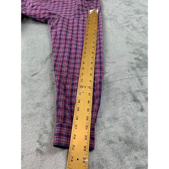 Ralph Lauren Blake Shirt Mens Medium Pink Blue Plaid Button Down Two-ply Cotton - Picture 8 of 9
